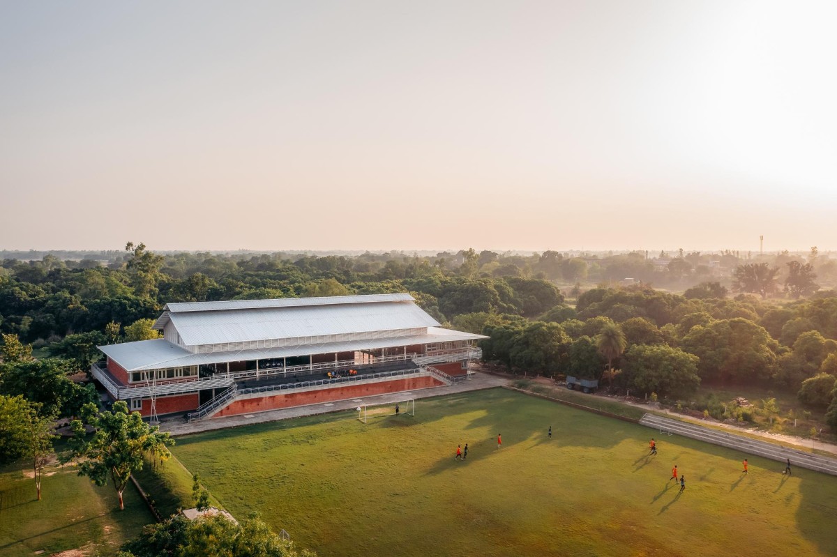 Exterior View Of Takshila Academy Activity Centre by SGA-Studio