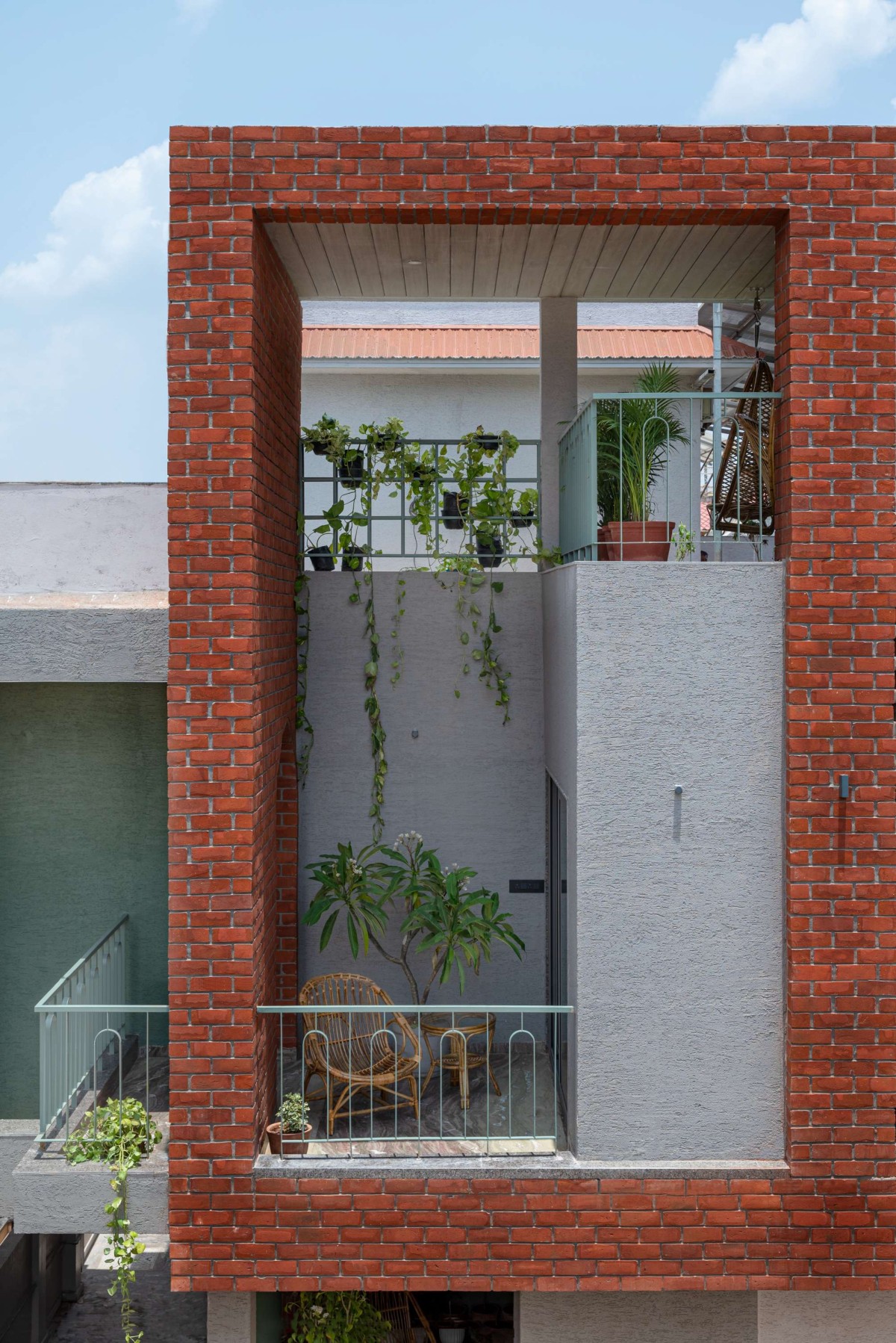 Exterior View Of Renovation of House by Manoj Patel Design Studio