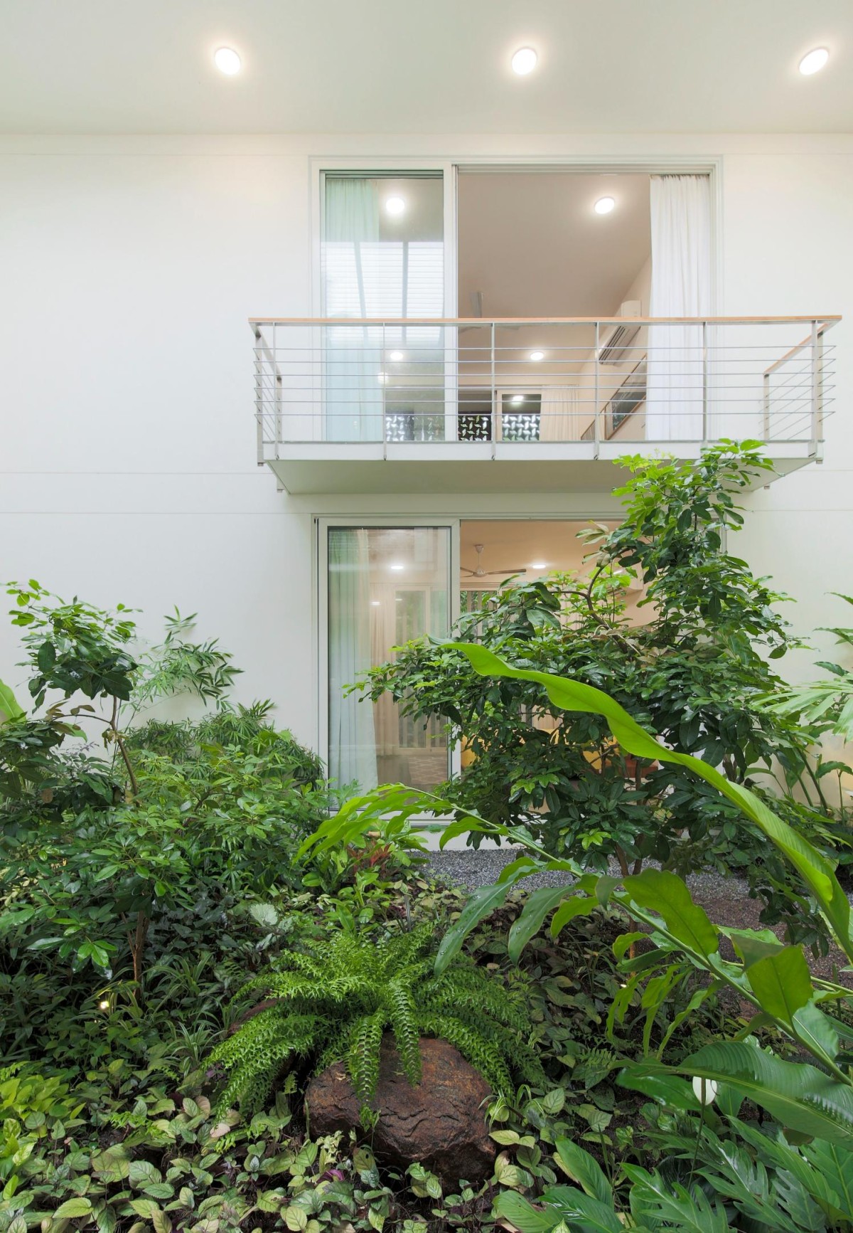 Internal Court Patio of of The Regimented House by LIJO.RENY.architects