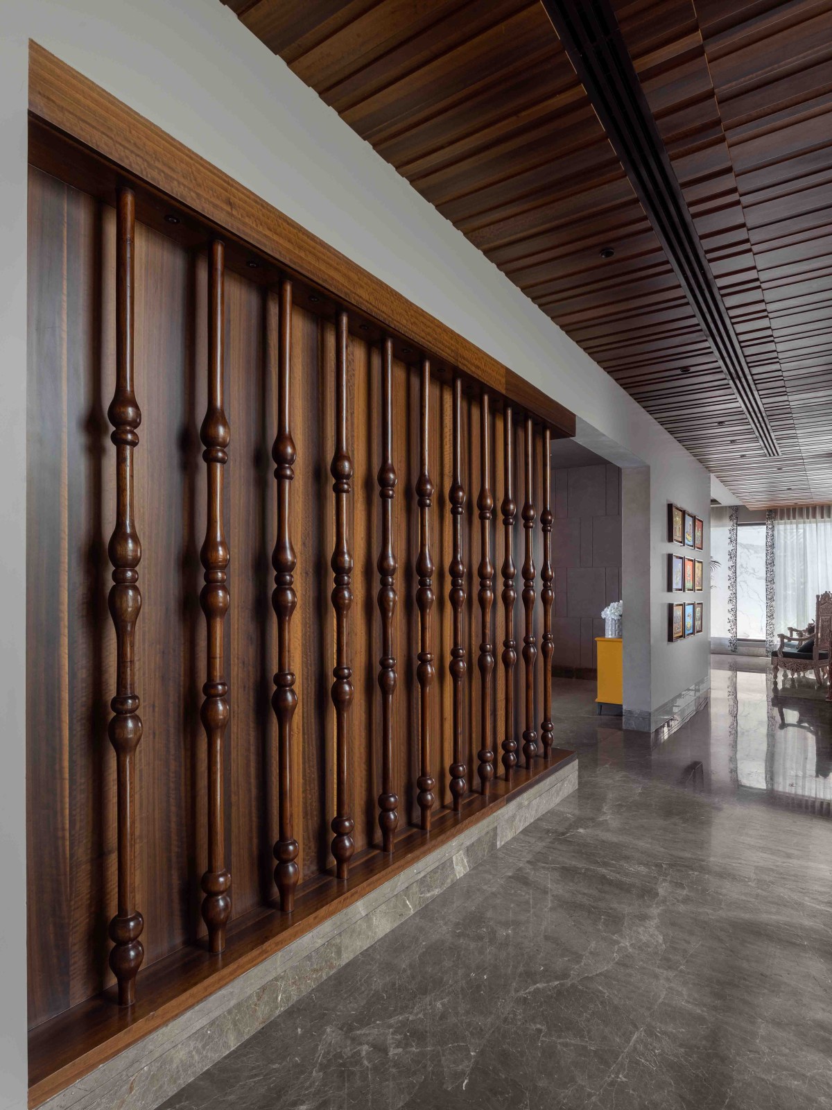 Detailed shot of Chattarpur Villa by Design Deconstruct