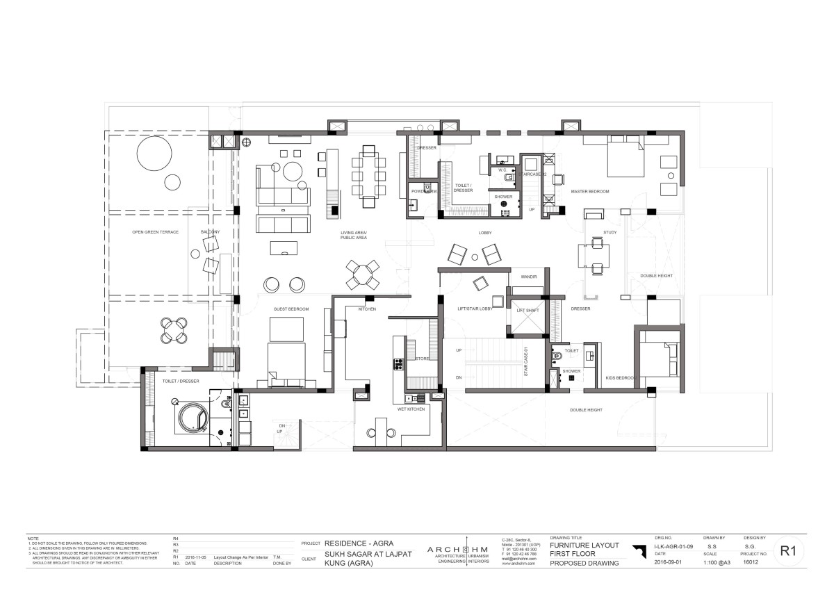 First floor plan of GC House of Archohm