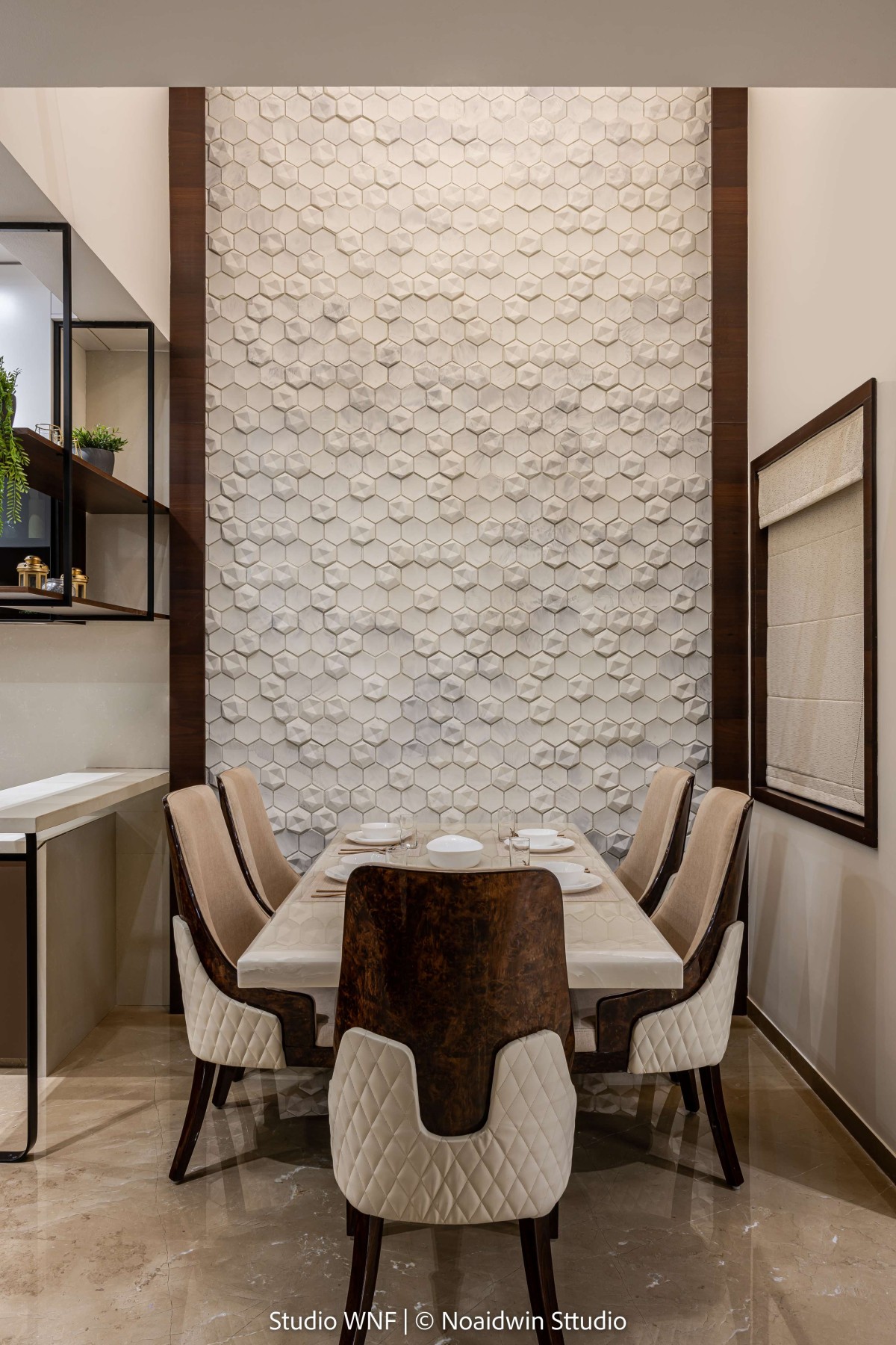 Dining room of Aakash by Studio WnF