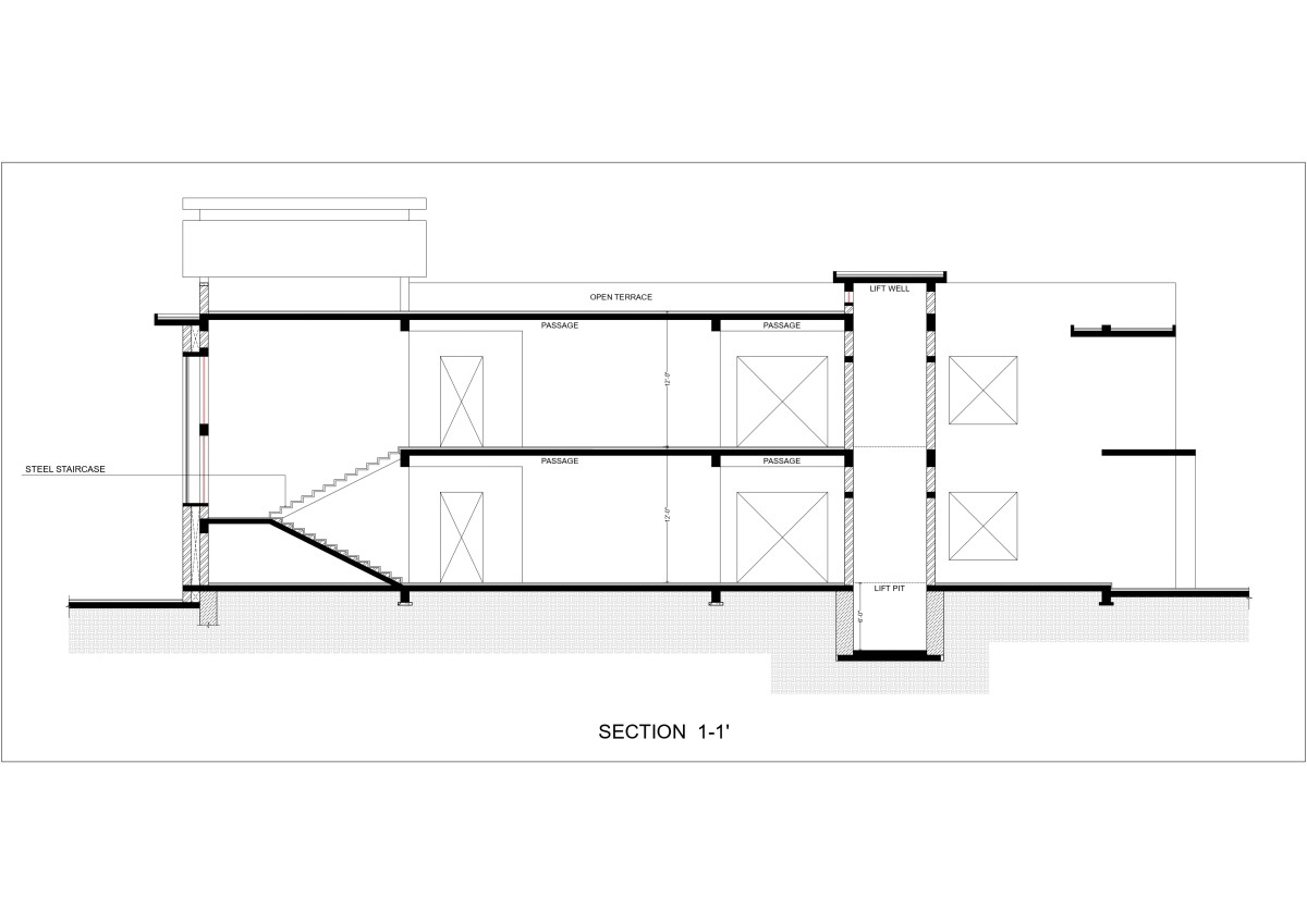 Section 1 of The N-Cube Villa by Cubism Architects & Interiors