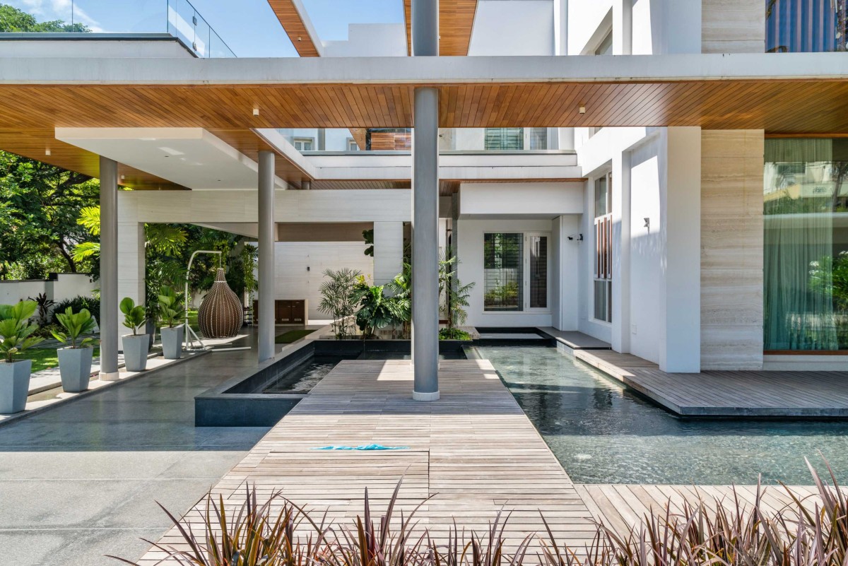 Exterior view of The N-Cube Villa by Cubism Architects & Interiors