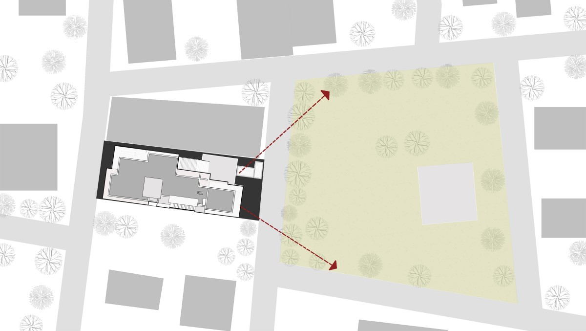 Site location plan of A Home By The Park by 4site Architects