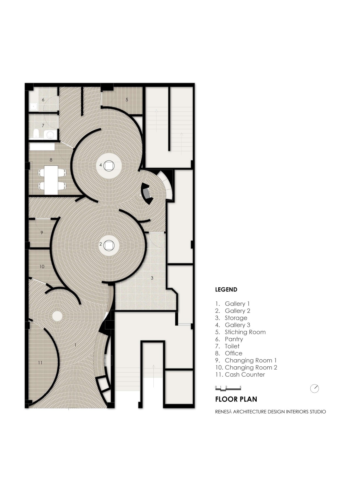 Plan of Mud Matrix by Renesa Architecture Design Interiors