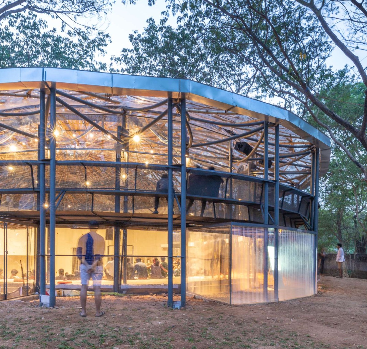 Exterior view of KOODAARAM The Kochi-Muziris Biennale 2018-19 Pavilion by Anagram Architects