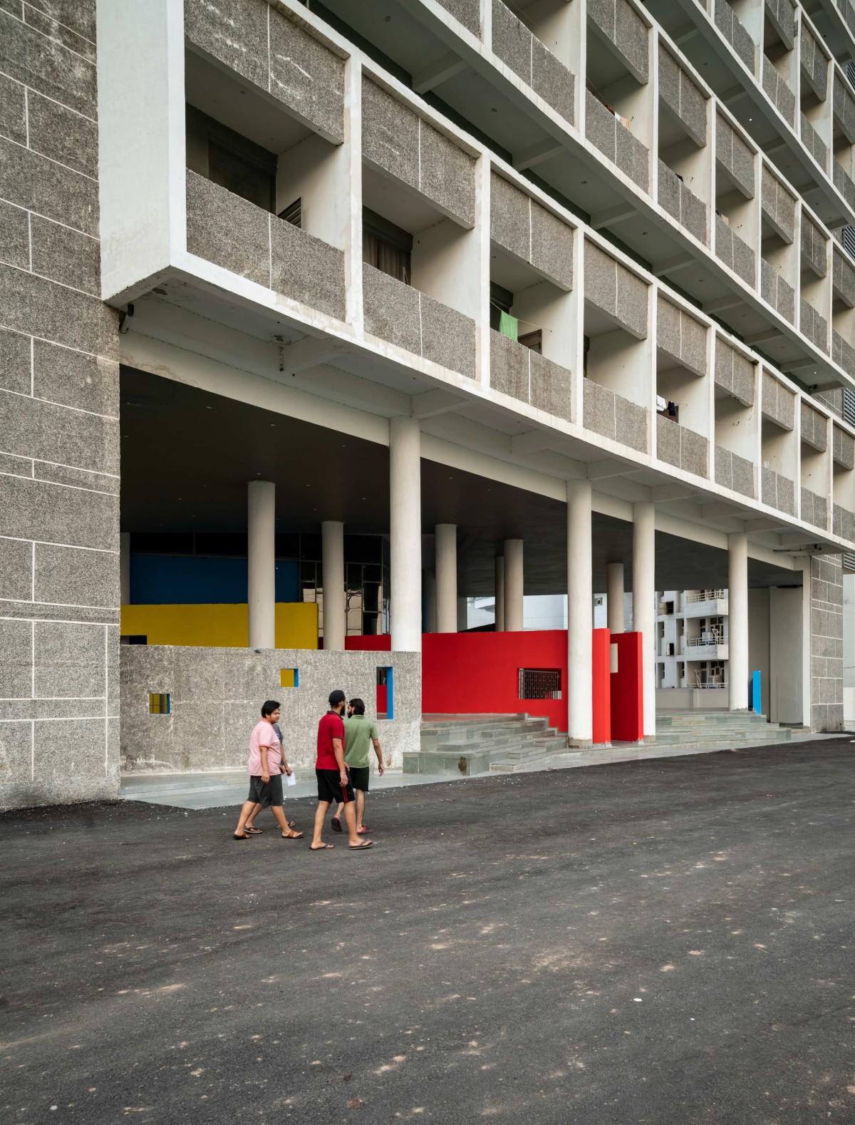 Exterior view of CGC Student Hostel by Charged Voids