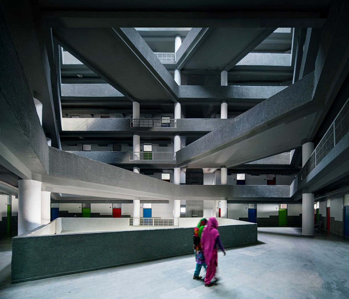 Interior view of CGC Student Hostel by Charged Voids