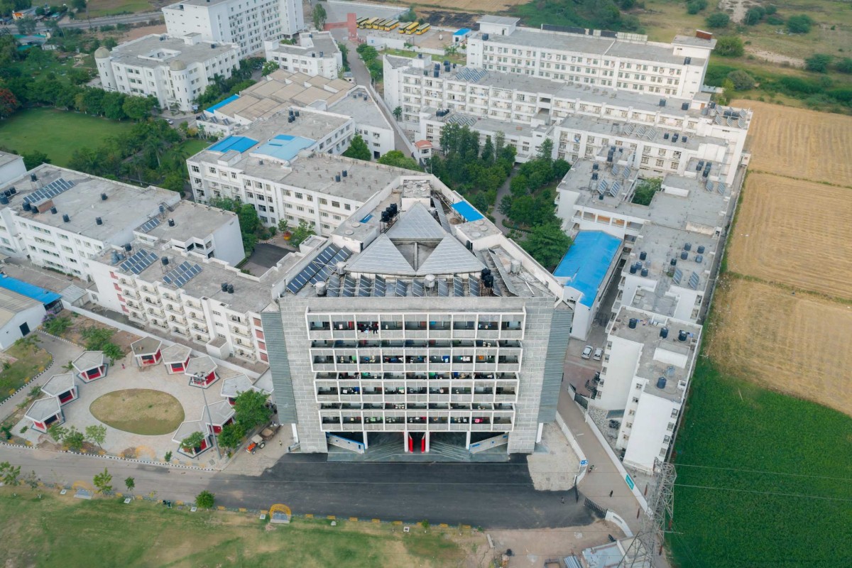 Bird eye view of CGC Student Hostel by Charged Voids