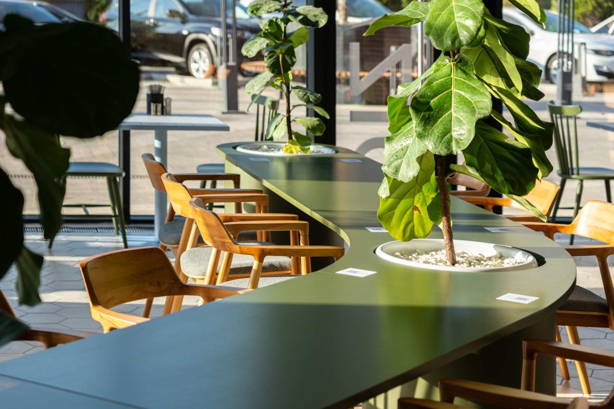 Interior view of Dizengof99  - Israeli Cafe by UTRO Architectural Studio