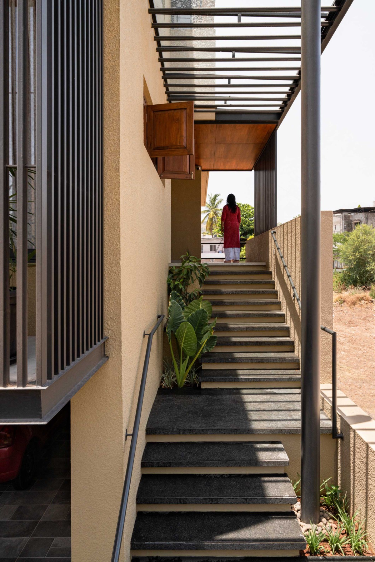 Entrance staircase of Anandi by Avartan Design Studio