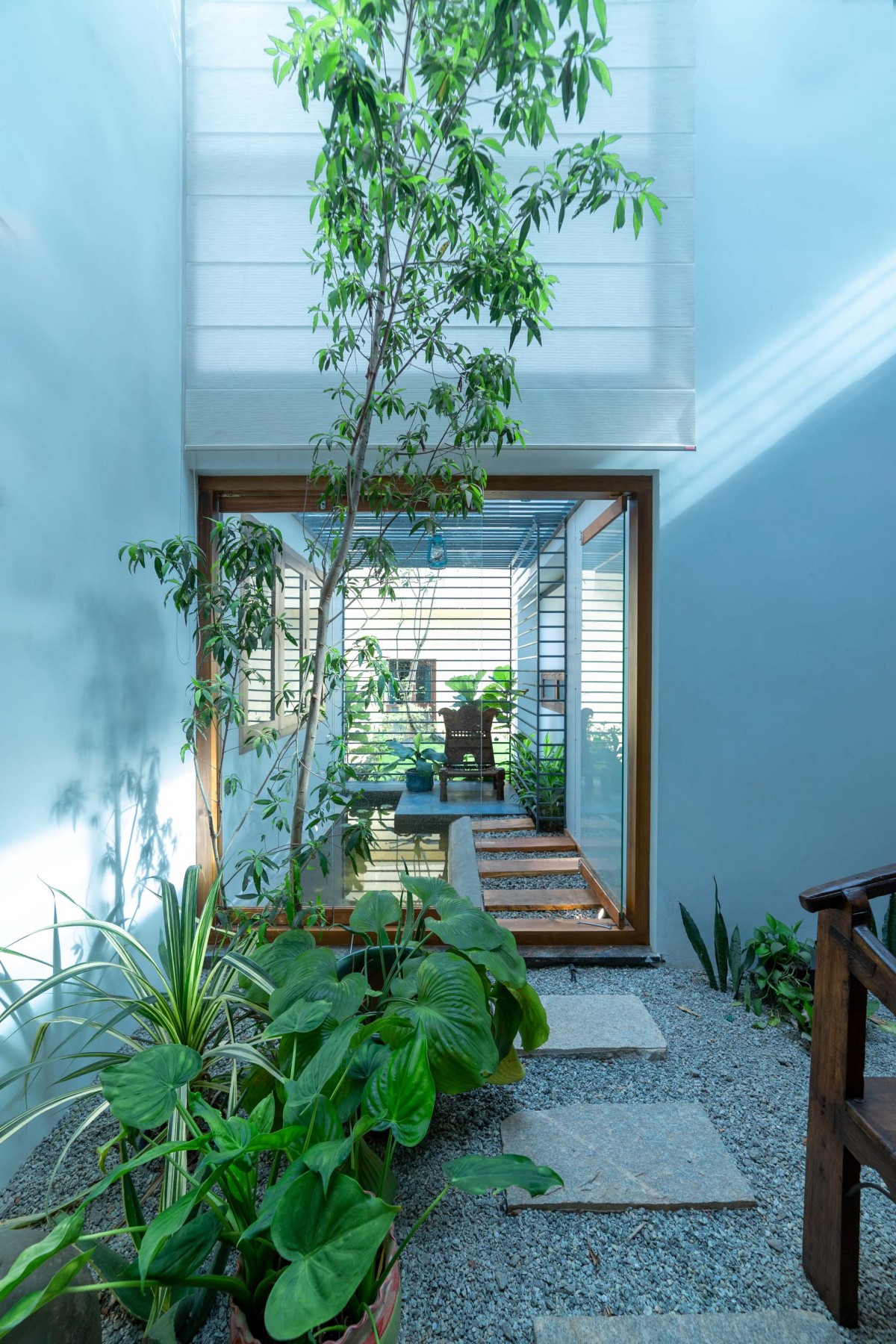 Central Courtyard of Manjadi House of The Bead Tree by NO Architects Designers and Social Artists