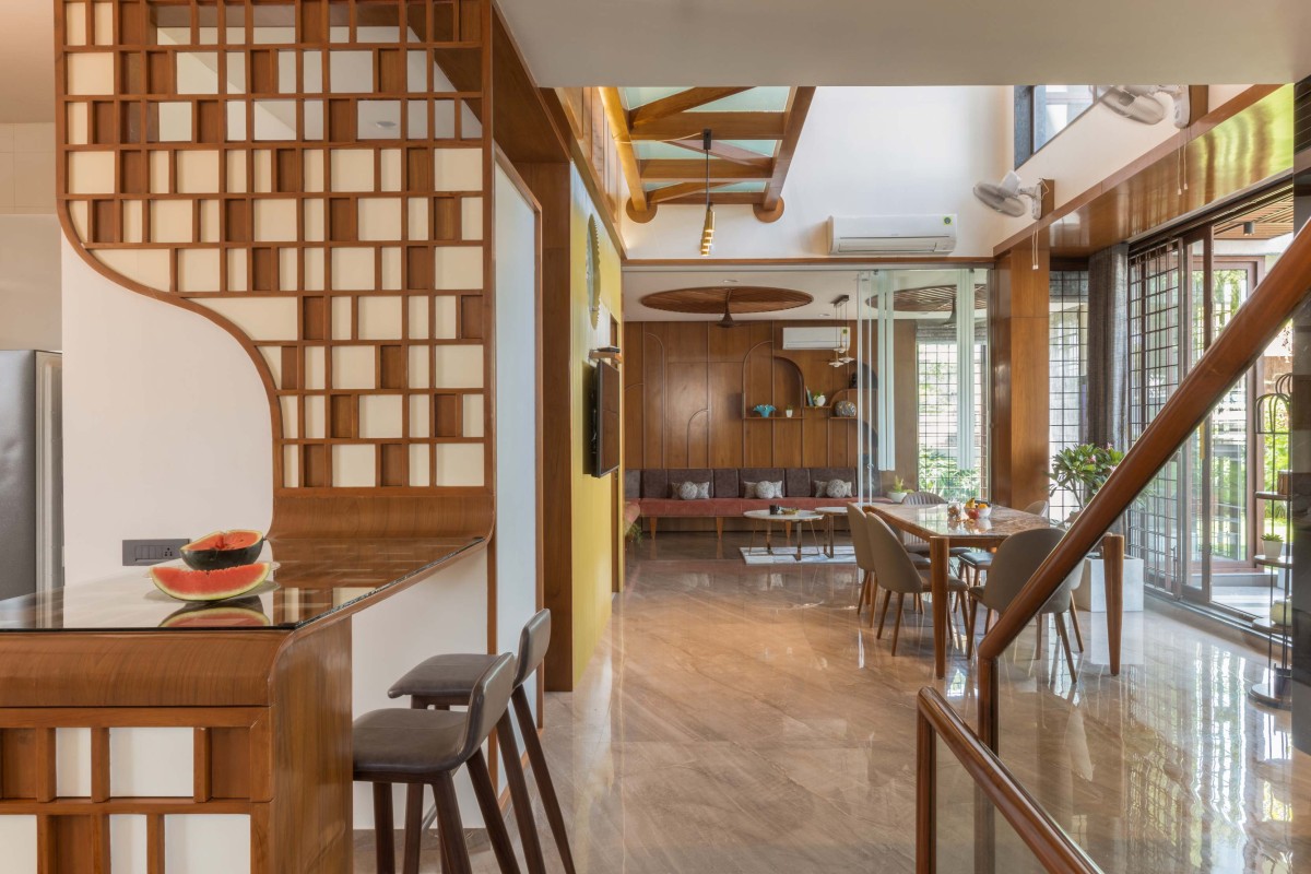 Dining of Swapna Residence - A Harmonious Fusion of Design and Function by Architects at Work