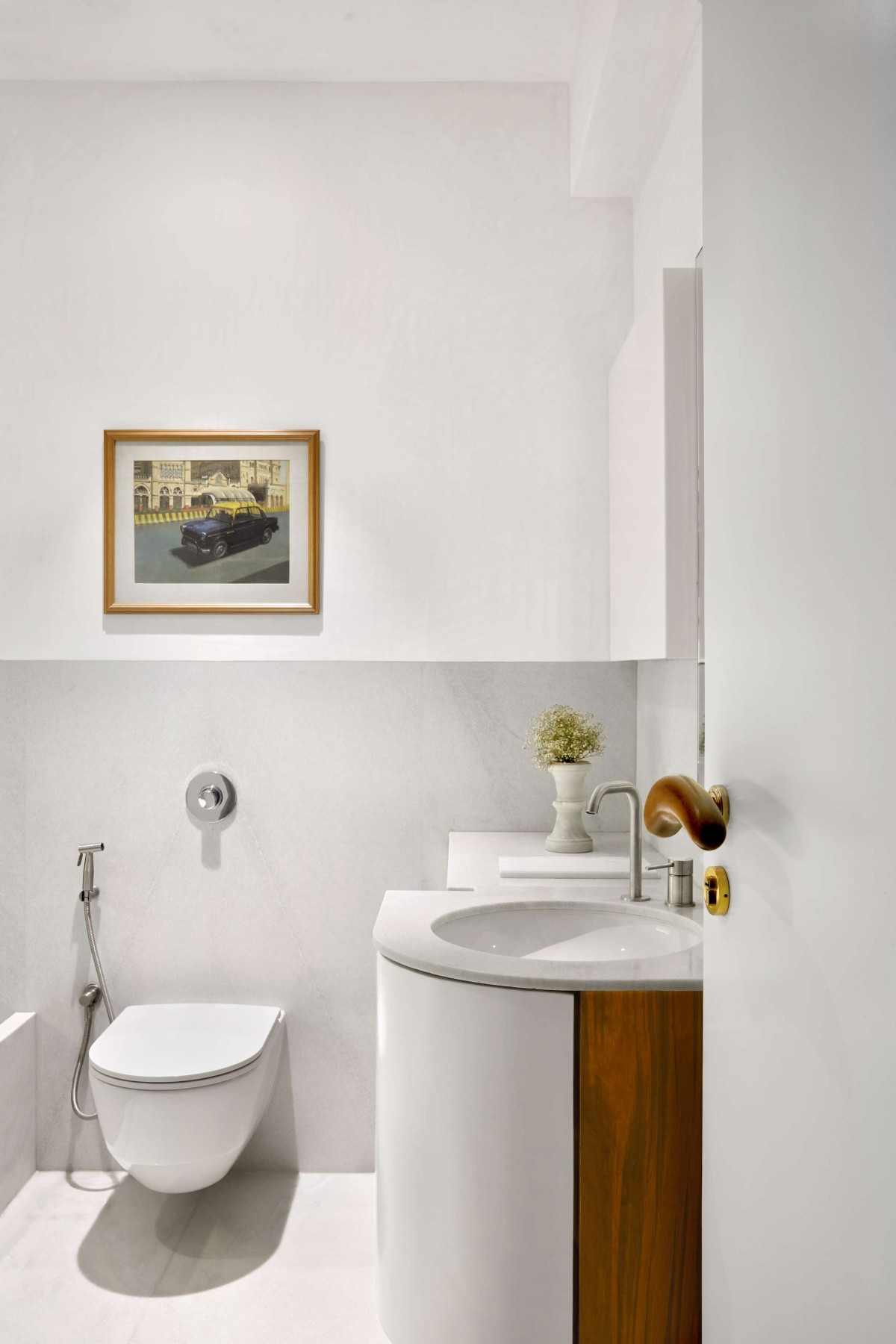 Toilet of The Zen Apartment by Atelier Varun Goyal