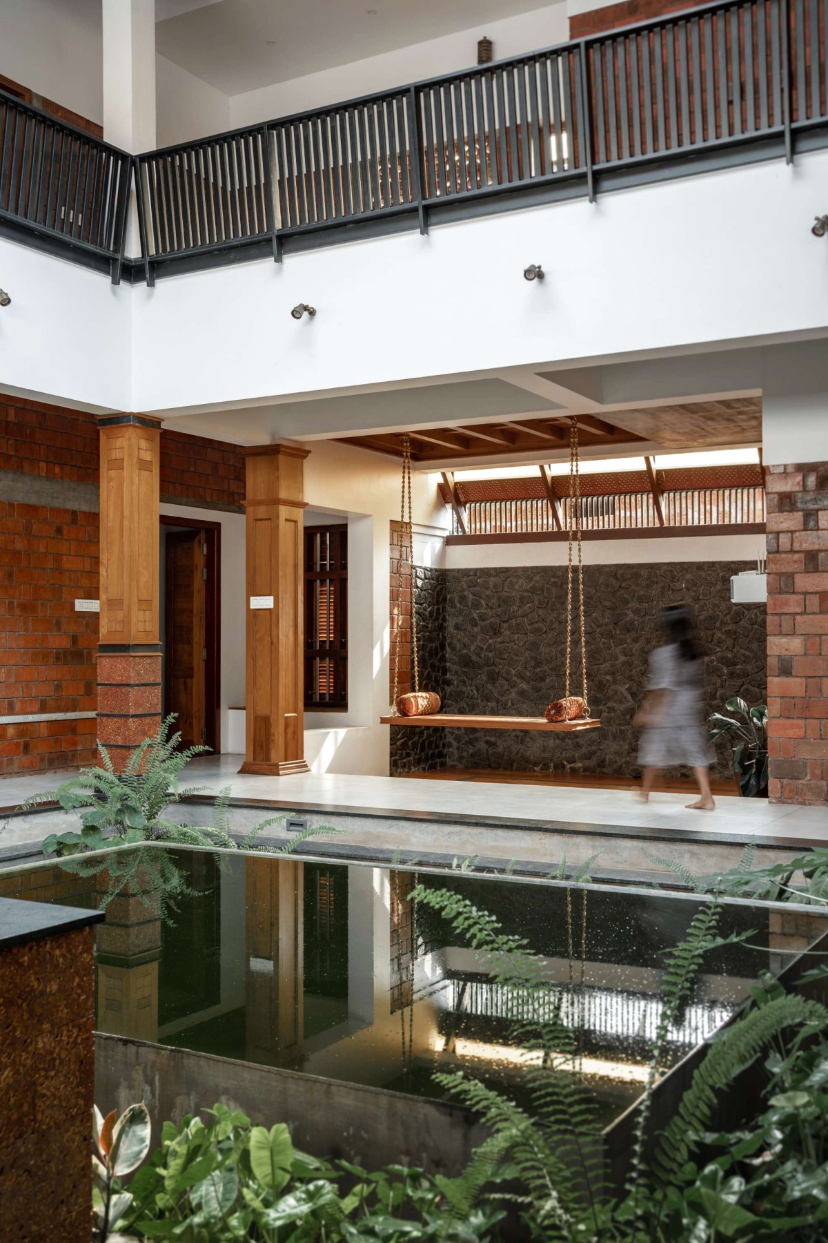Courtyard of Earthen Penchant by Designature Architects