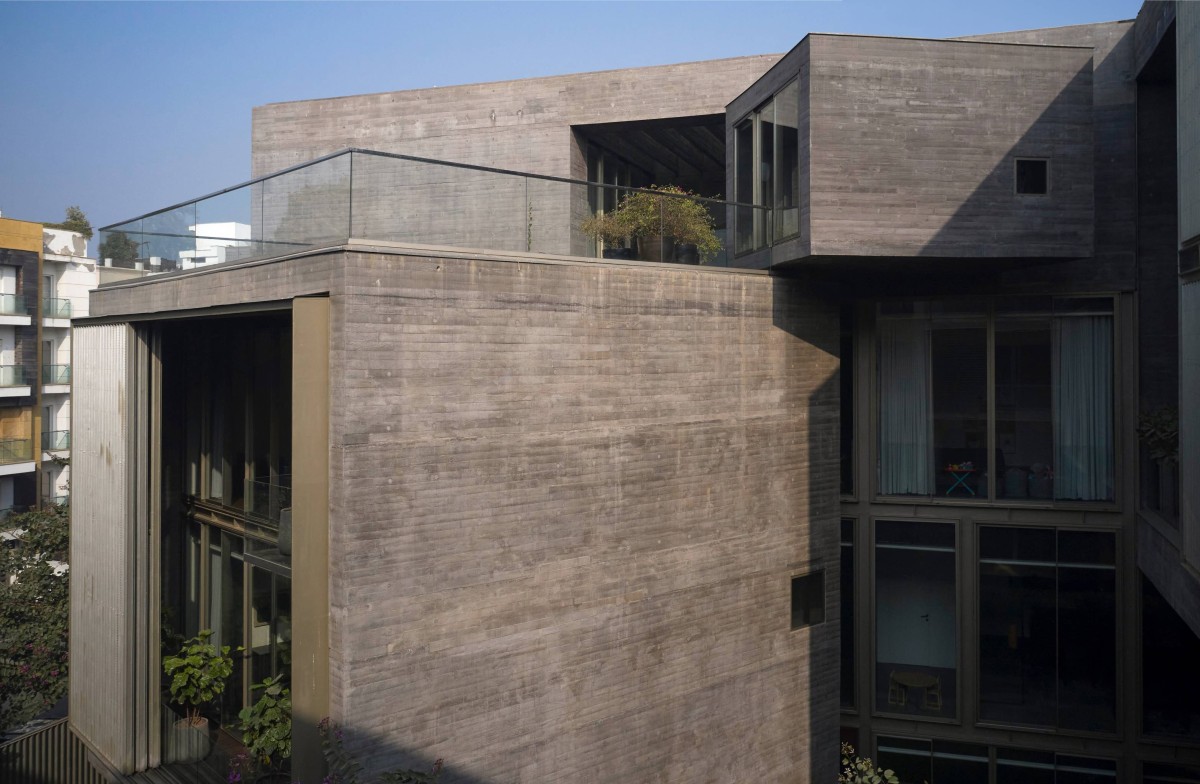 Exterior view of The Three Mashrabiyas House by Matra Architects and Rurban Planners