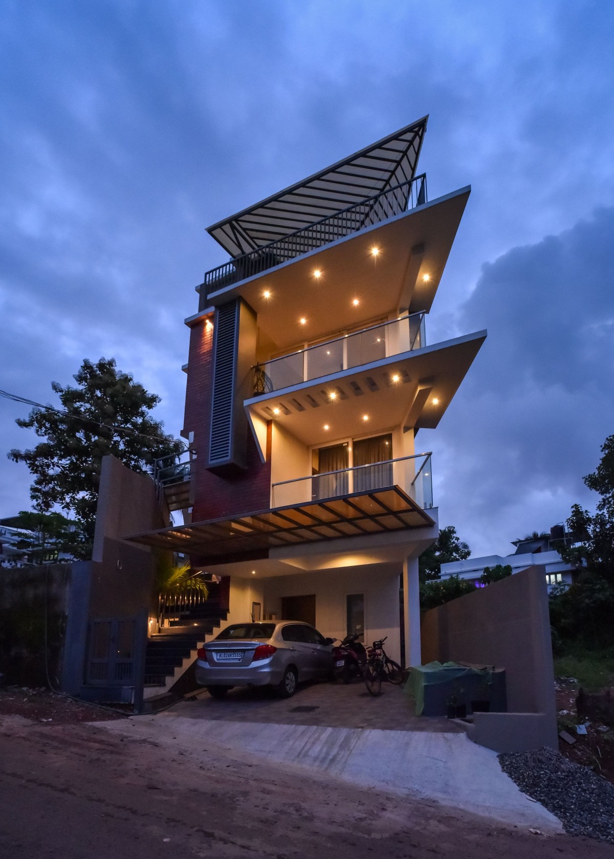 Exterior view of The N’Arrow House by Designloom Architects