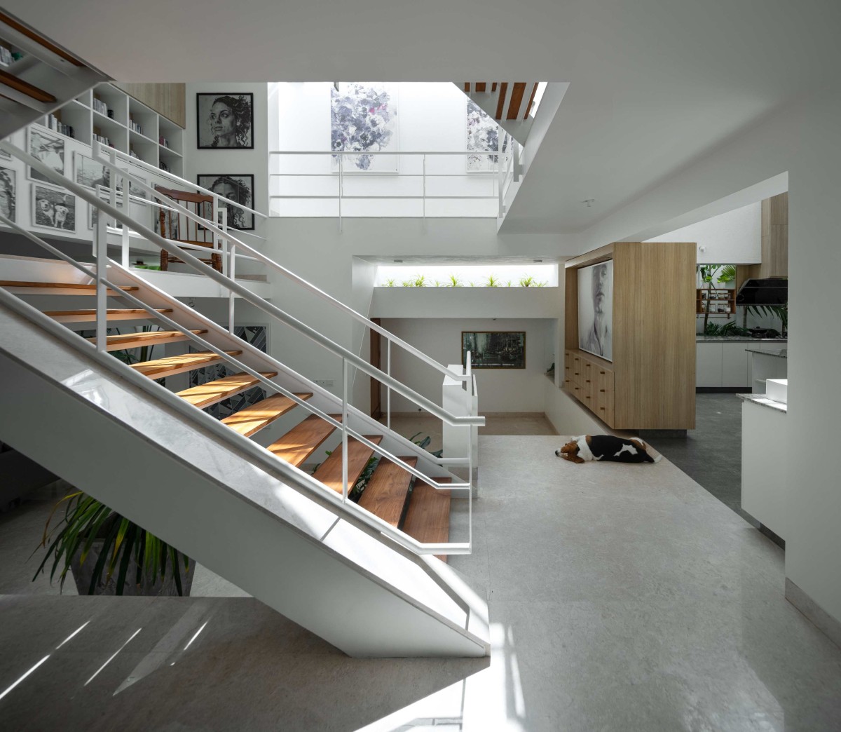 Staircase of Veiled House by Gaurav Roy Choudhury Architects