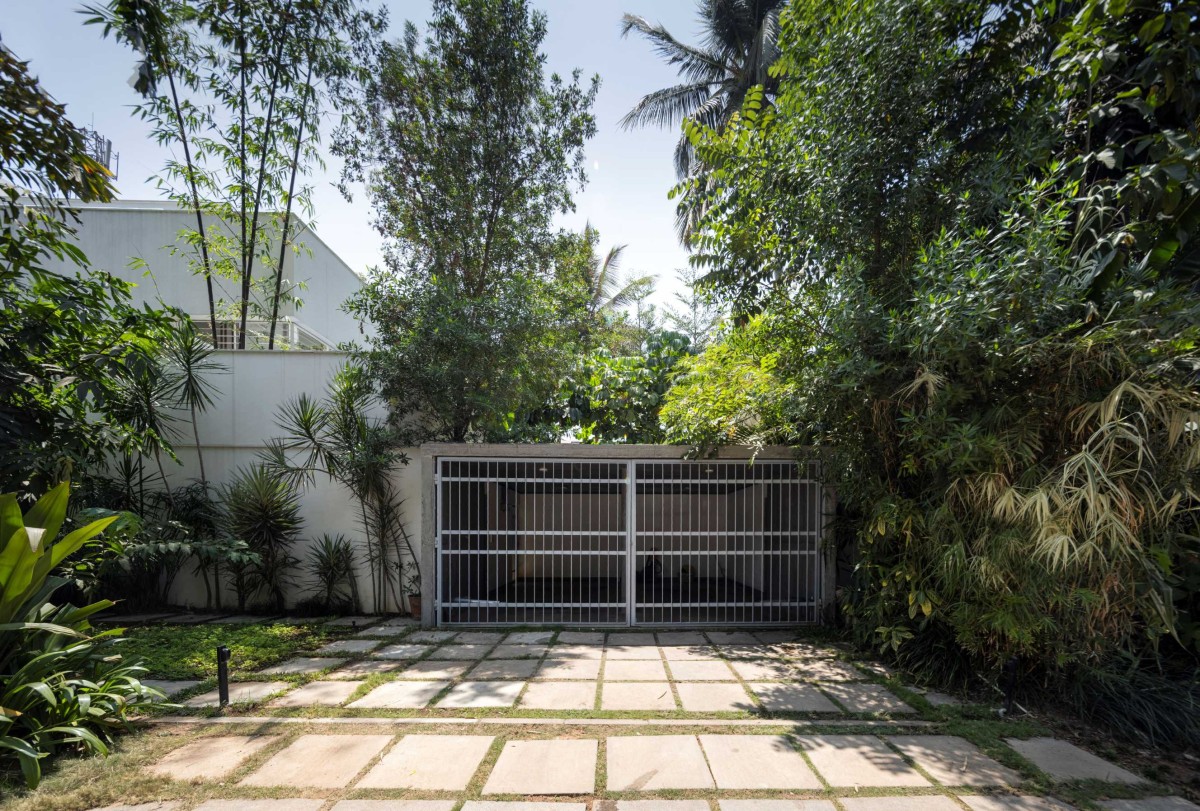 Exterior view of Veiled House by Gaurav Roy Choudhury Architects