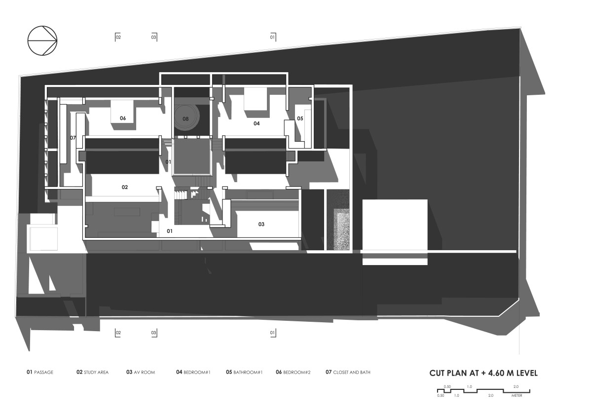 Plan of Veiled House by Gaurav Roy Choudhury Architects