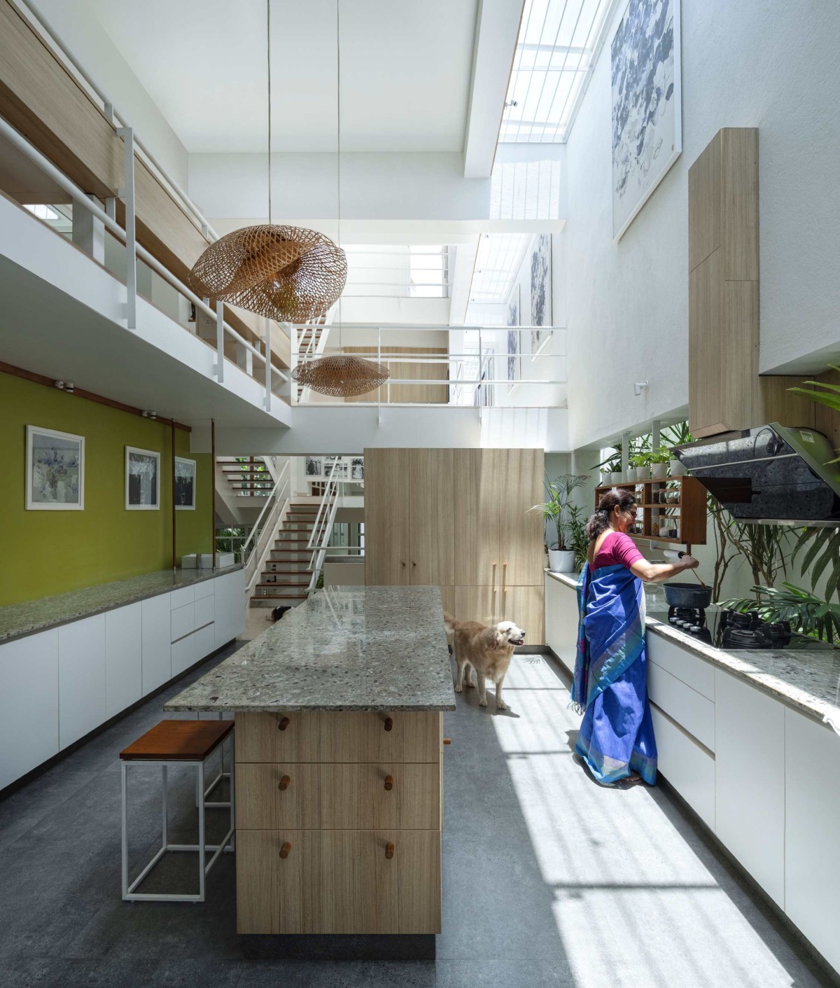 Kitchen of Veiled House by Gaurav Roy Choudhury Architects