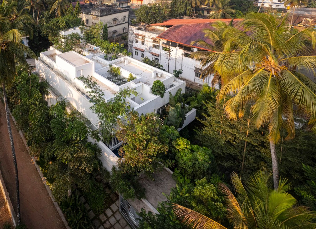 Bird eye view of Veiled House by Gaurav Roy Choudhury Architects