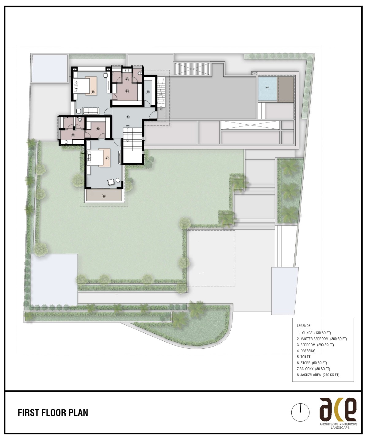 First Floor Plan of Anand by Ace Associates