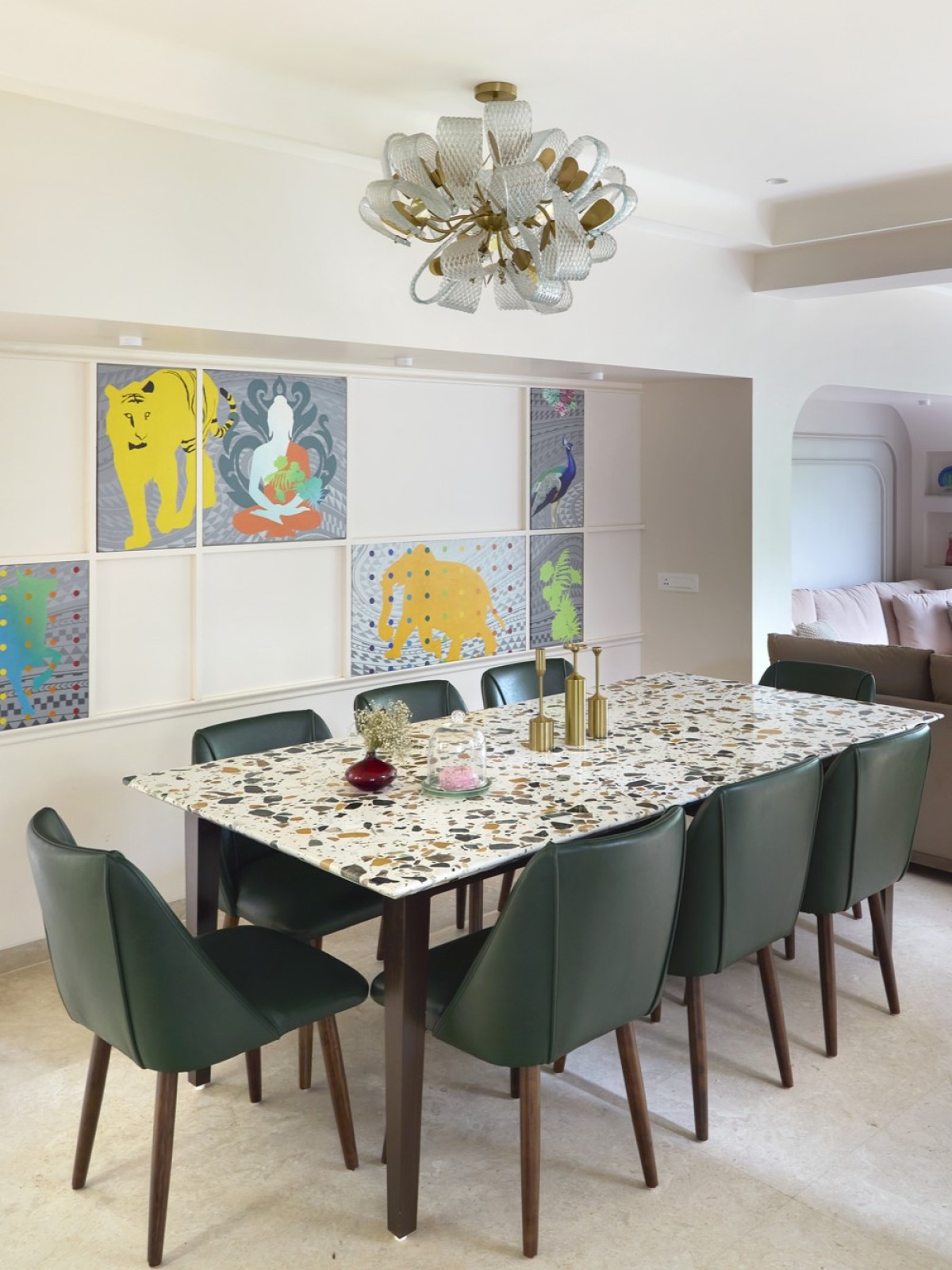 Dining Area of House Of Multitudes by Space Karma Design Studio