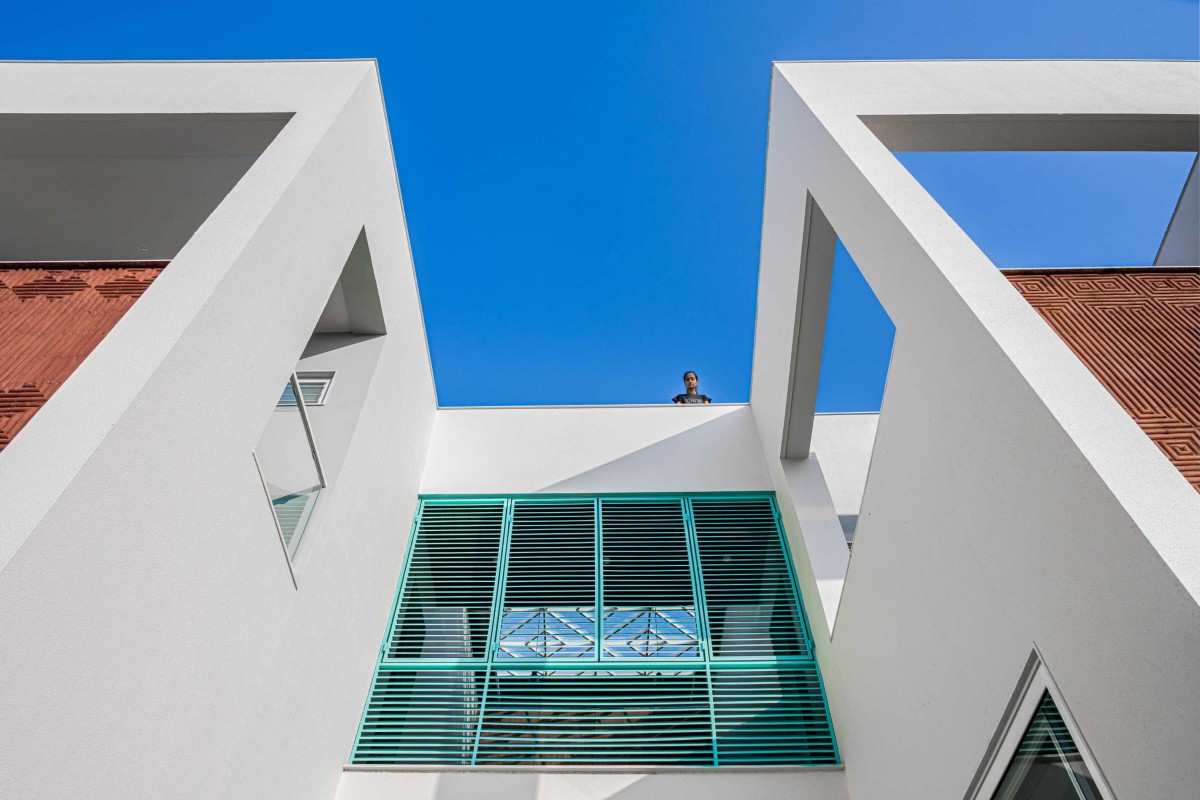 Exterior view of The Courtyard House by Manoj Patel Design Studio