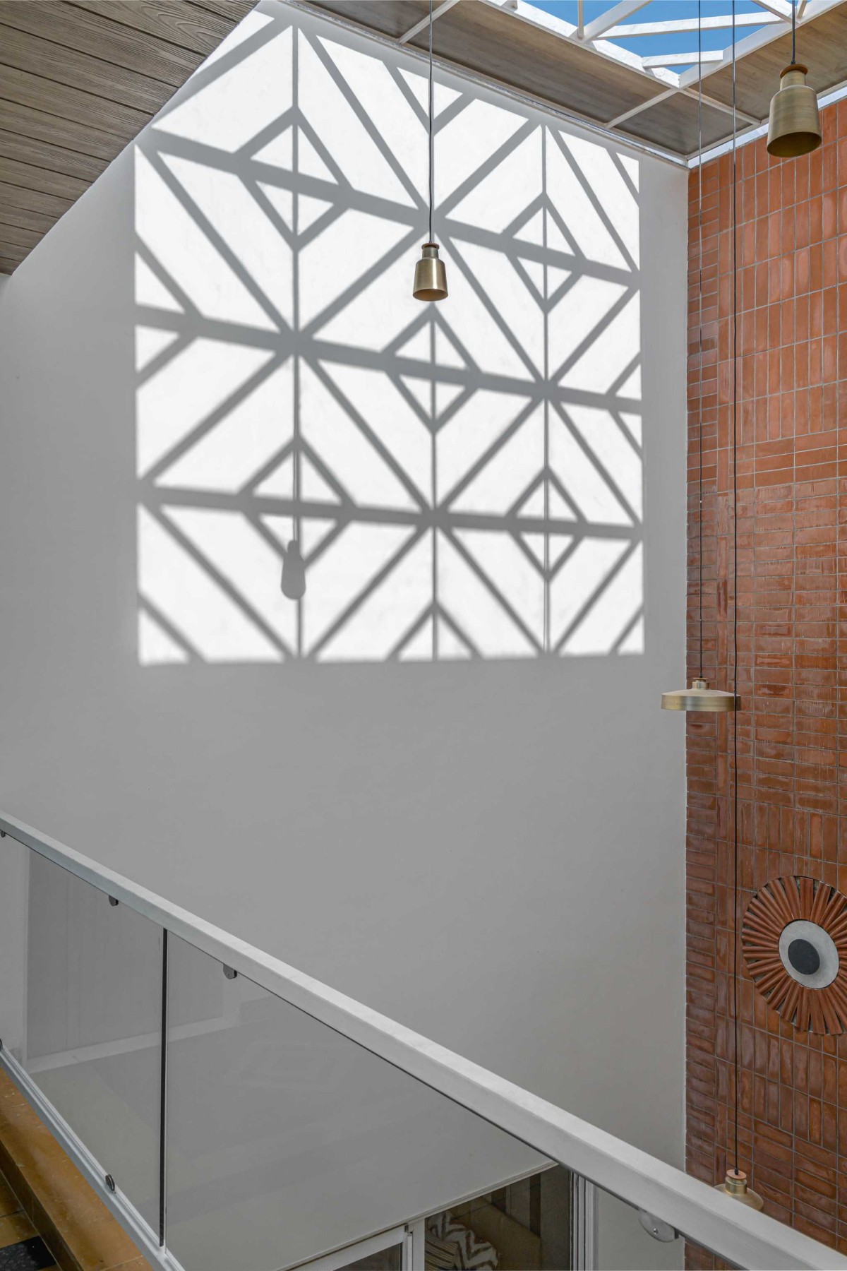 Skylight of The Courtyard House by Manoj Patel Design Studio