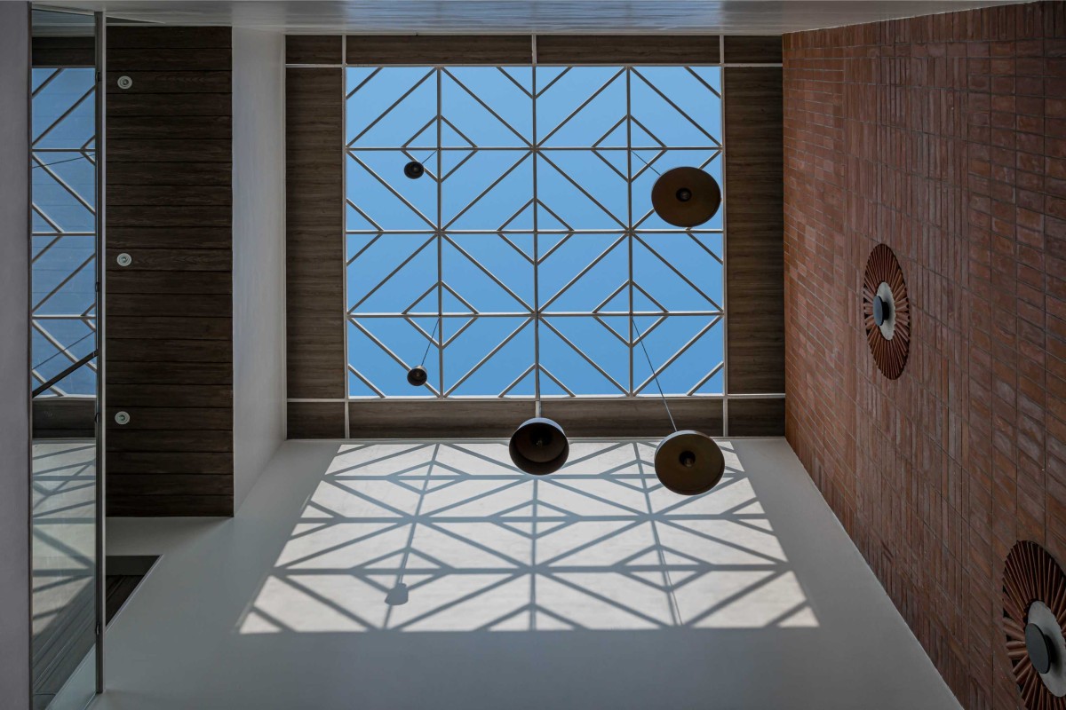 Skylight of The Courtyard House by Manoj Patel Design Studio