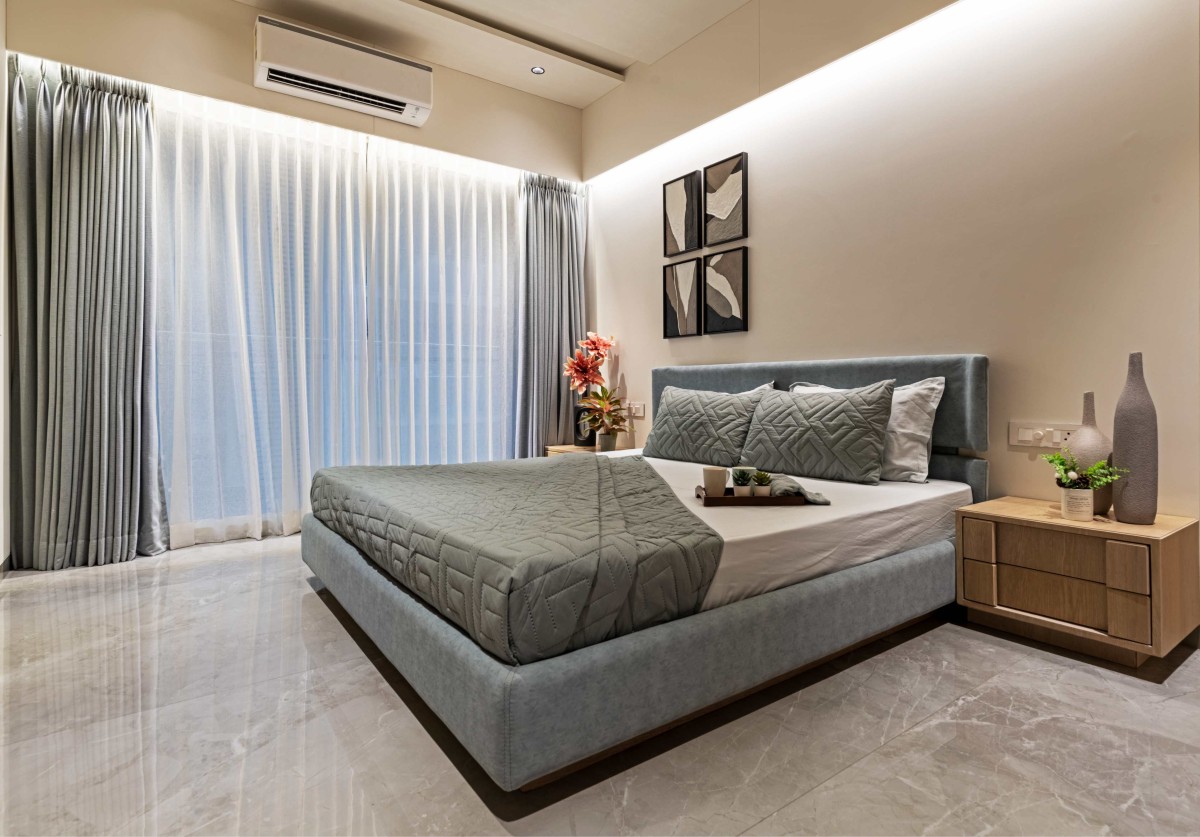 Bedroom 2 of Aangan (Grandezza - C wing) by Obaku Design