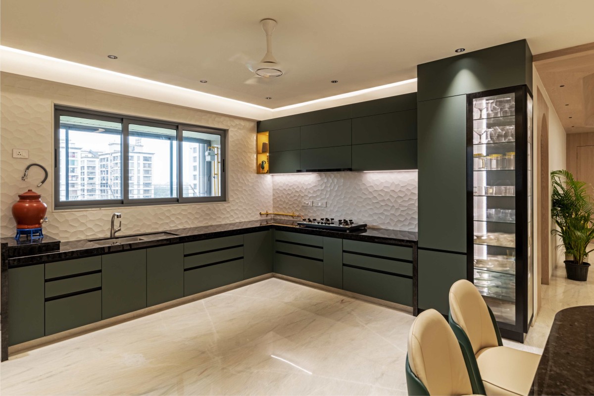 Kitchen of Aangan (Grandezza - C wing) by Obaku Design