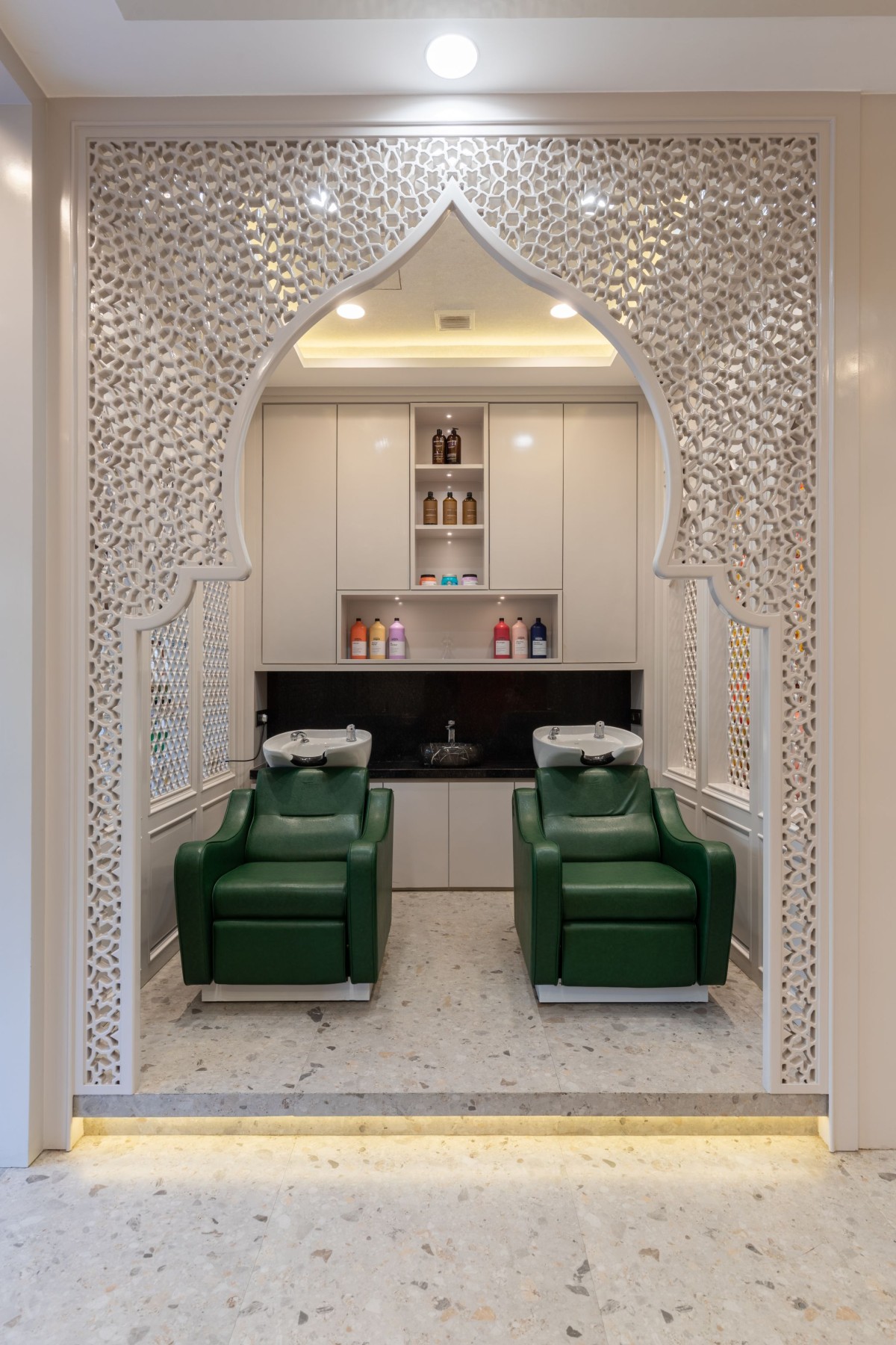 Interior view of Fiocchi Salon by Design Square Architects