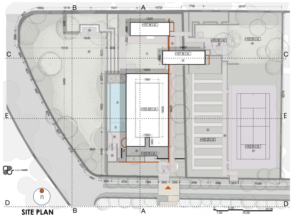 Site Plan of Blurring the Boundaries Weekend Home at Maale by Studio Roots