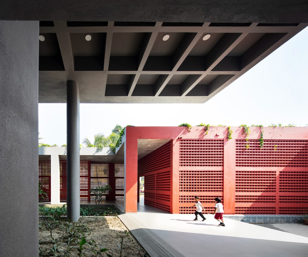 Interior view of Swarnim International School by Abin Design Studio