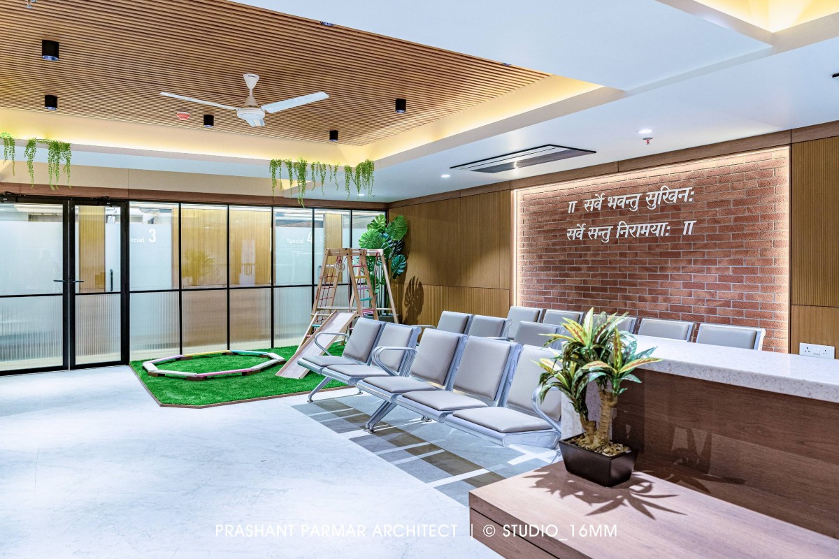 Interior view of Shree Narnarayan Children Hospital by Prashant Parmar Architect  Shayona Consultant