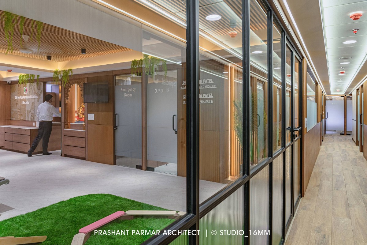 Interior view of Shree Narnarayan Children Hospital by Prashant Parmar Architect  Shayona Consultant