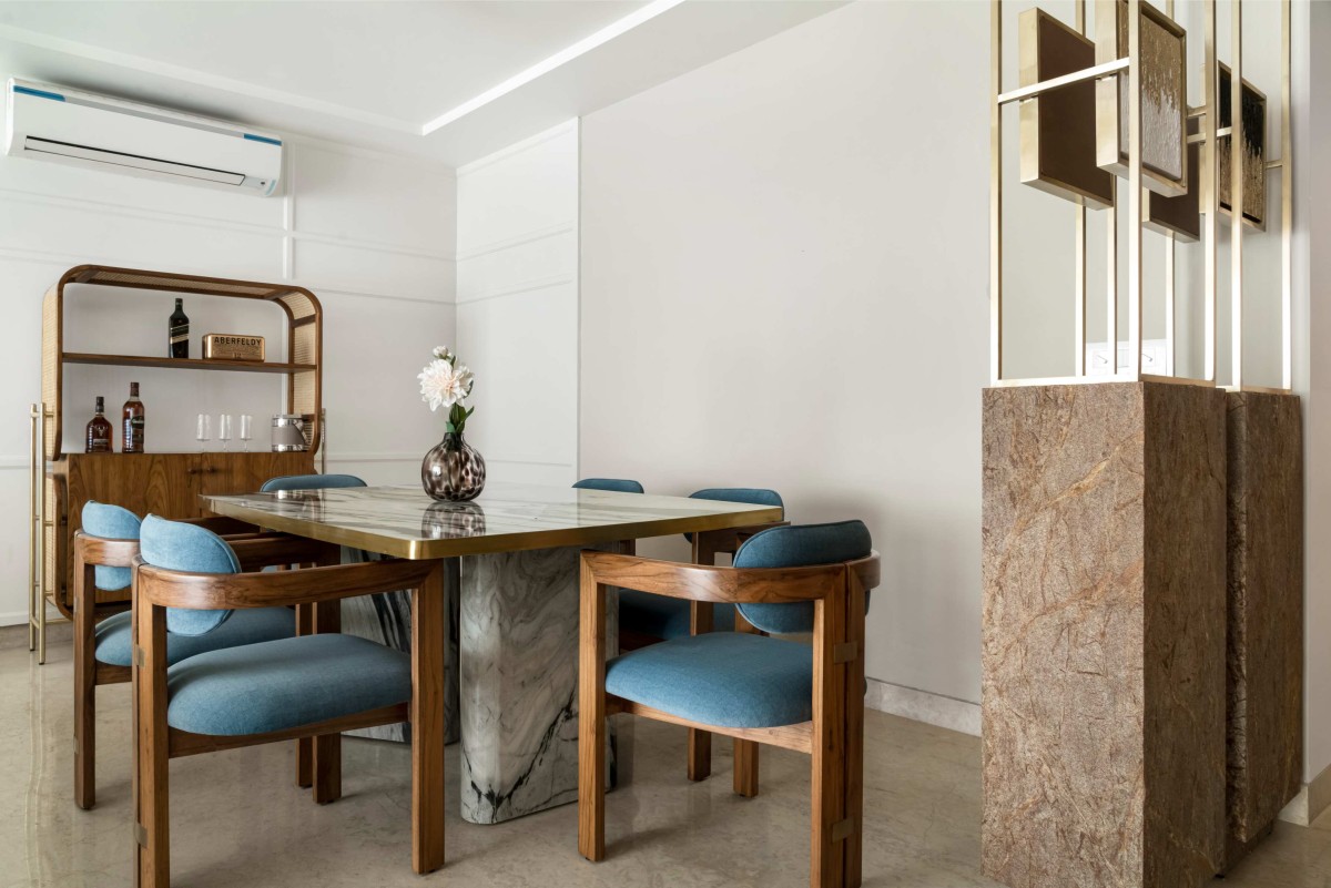 Dining room of The Link House by The Melange Studio