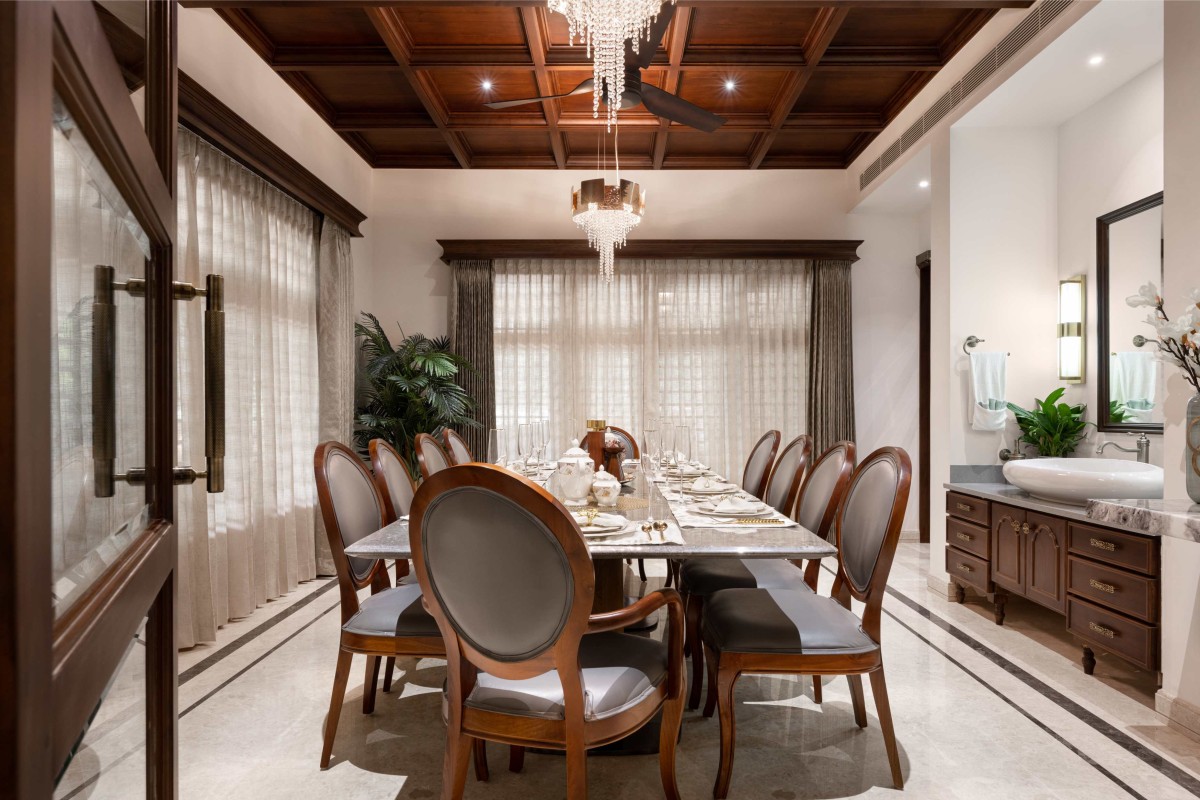 Dining of Navas Residence by Amar Architectural and Designs Pvt. Ltd.