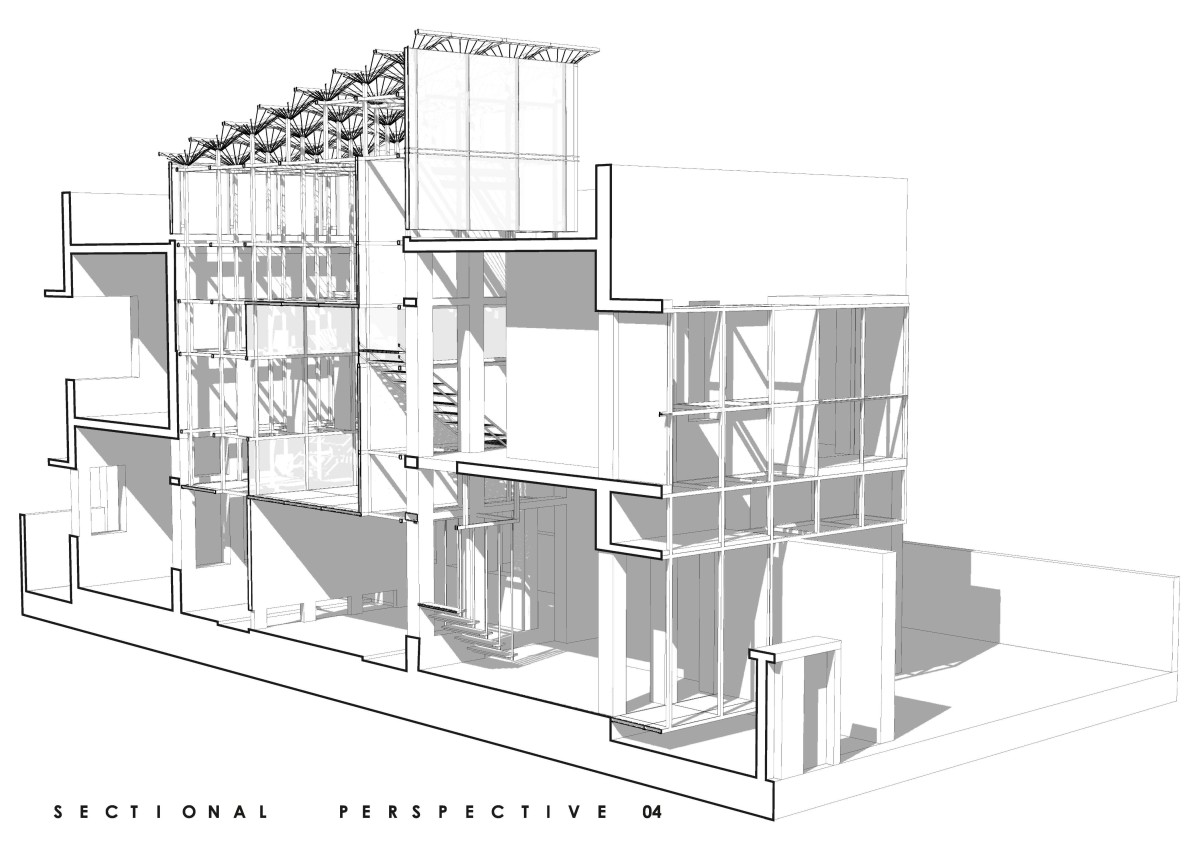 Section of Scaffold House by Gaurav Roy Choudhury Architects