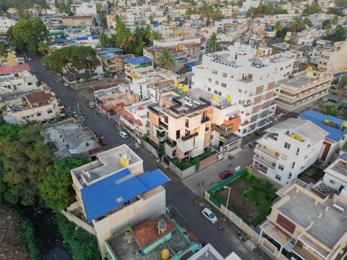 Bird eye view of Ankle Residence by Rahul Pudale Design