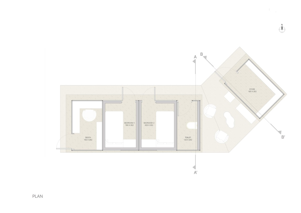 Plan of Worker’s Pavilion by NO Architects Designers and Social Artists