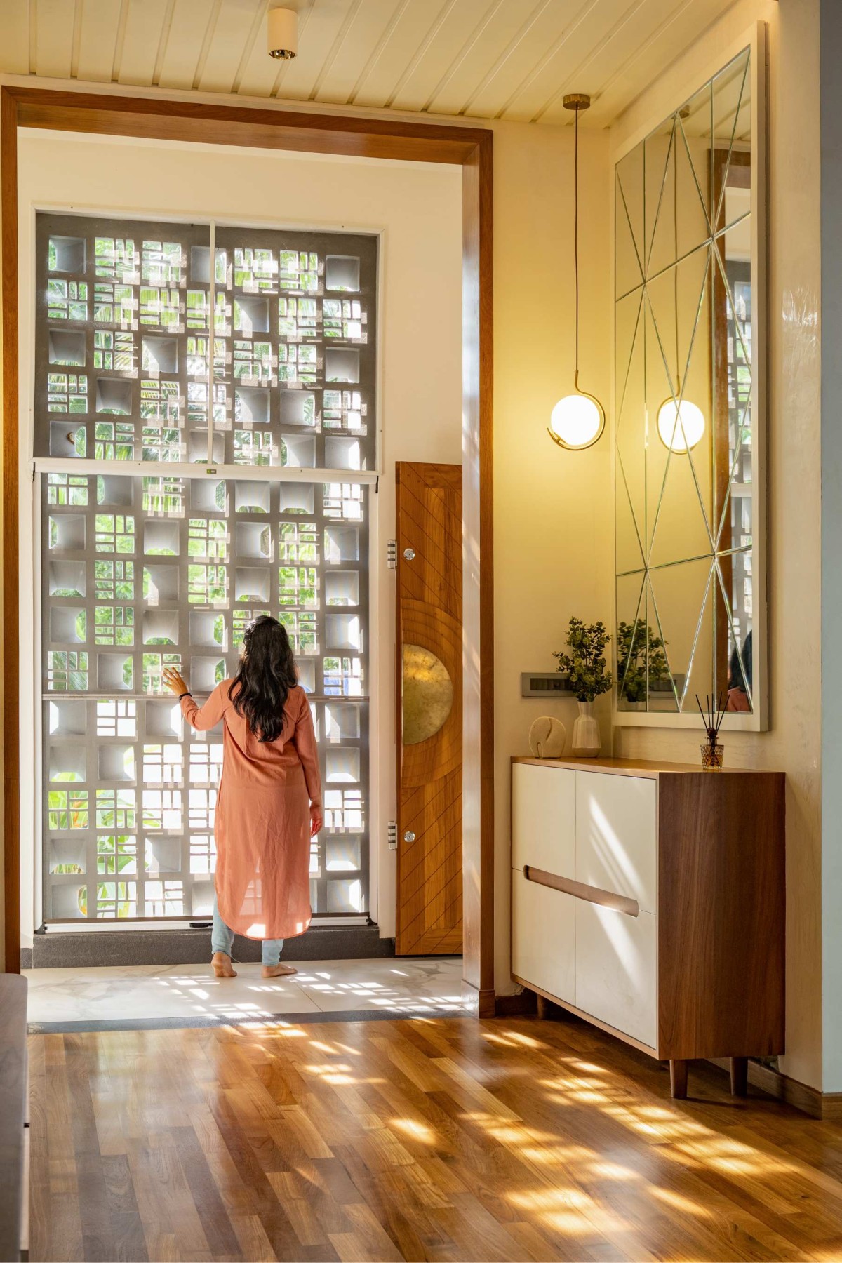 Foyer of The Pravasi Home by Studio Vista Architects