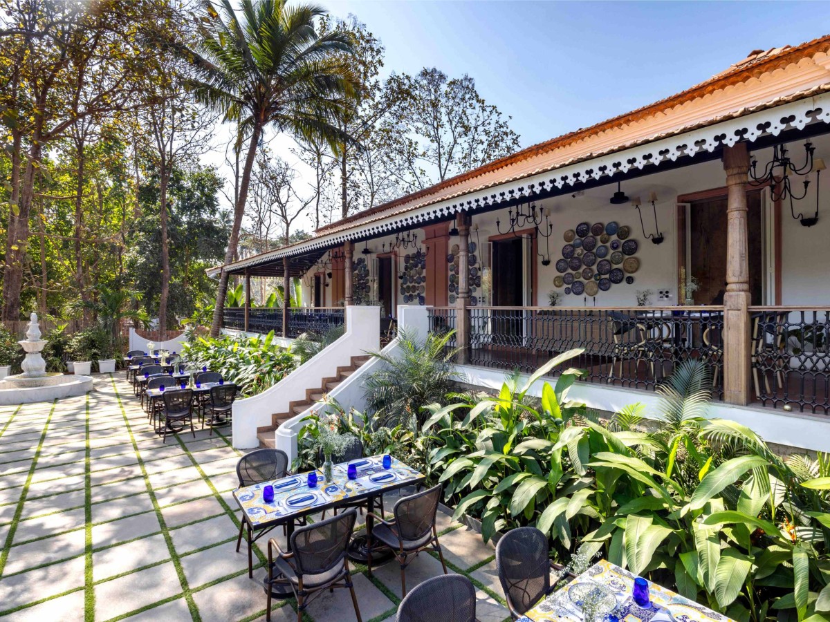 Outdoor Dining of Mystras Restaurant by Beyond Designs