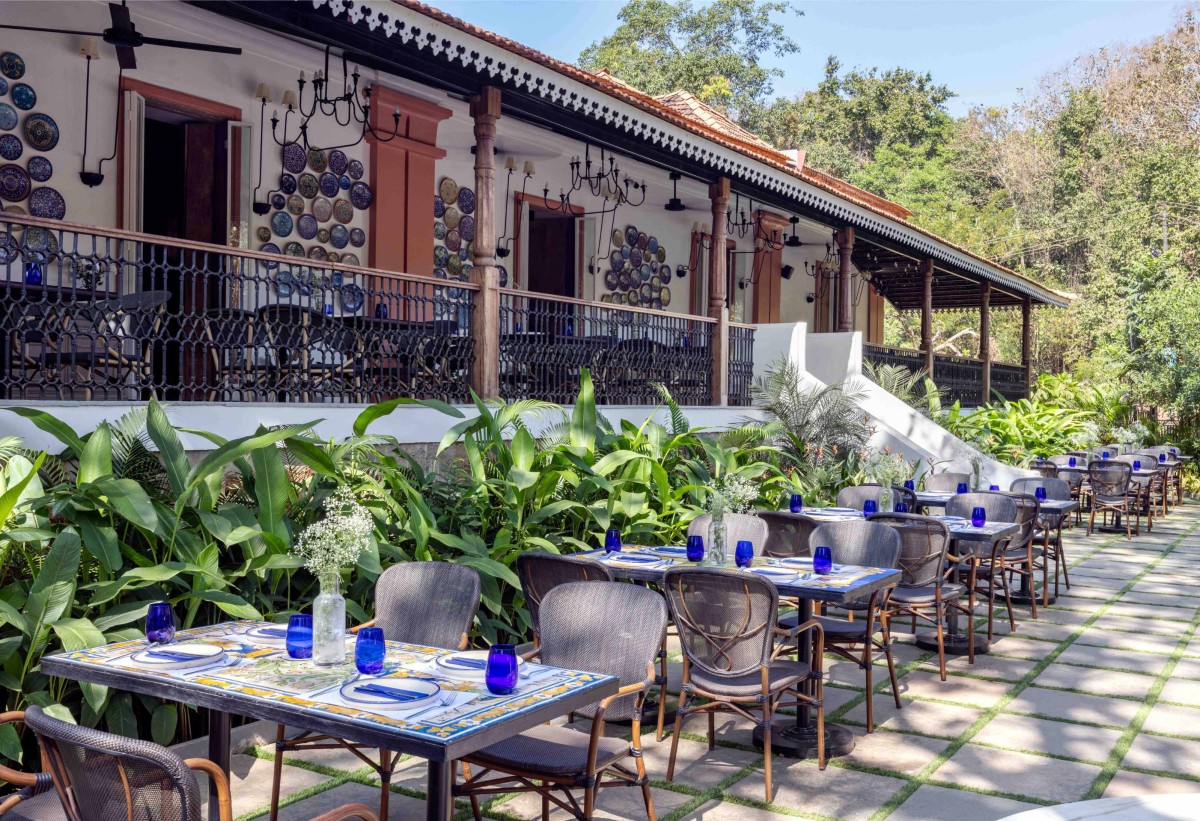 Outdoor Dining of Mystras Restaurant by Beyond Designs