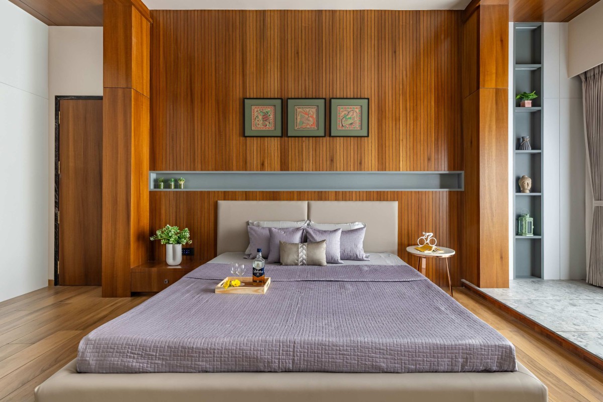 Master Bedroom of Kripa Kunj by Studio Synergy