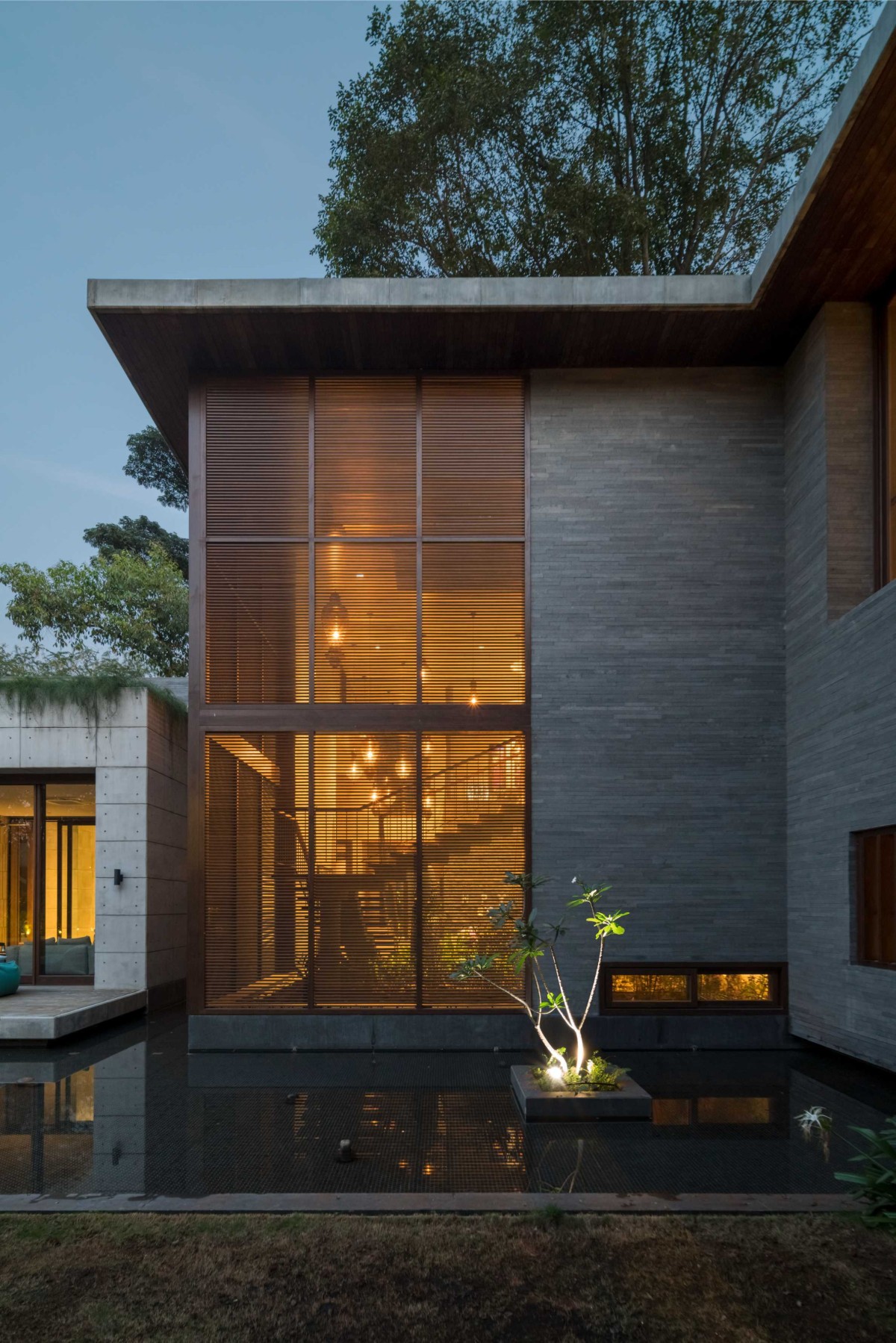 Staircase area of Maheshwari House by Anil Ranka Architects