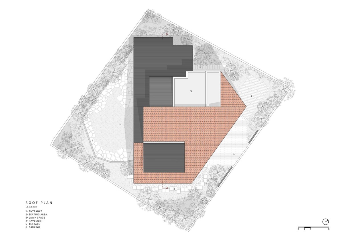 Roof plan of Arthshila – A Cultural Adaptation Re-using Private Infrastructure by Abin Design Studio